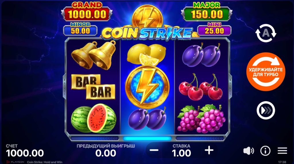 Как выглядит слот Coin Strike