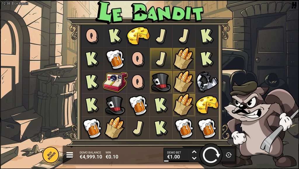Основной интерфейс игрового автомата Le Bandit